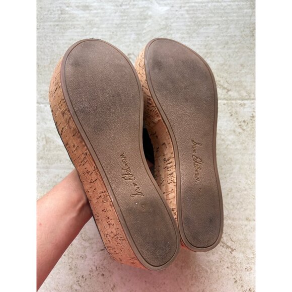 Sam Edelman Women's Sz 38.5 Metallic Wedge Sandals - Picture 5 of 12